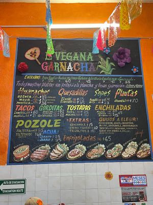 Menu  at La Vegana Garnacha in Guadalajara