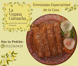 La especialidad de la casa las riquísimas enmoladas ustedes elige los guisos  at La Vegana Garnacha in Guadalajara