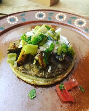 Sope de champiñones con queso  at La Vegana Garnacha in Guadalajara