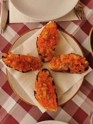 Bruscetta  at Le Chat Noir in Cefalu