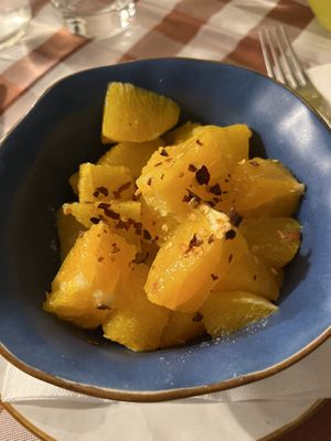 Orange saladd  at Le Chat Noir in Cefalu