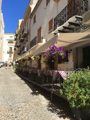 Exterior at Le Chat Noir in Cefalu