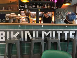 Bar - with nice tiles   at Bikini Mitte in Munich