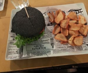 Vegan burger and deepers fries at Berlino in Padua