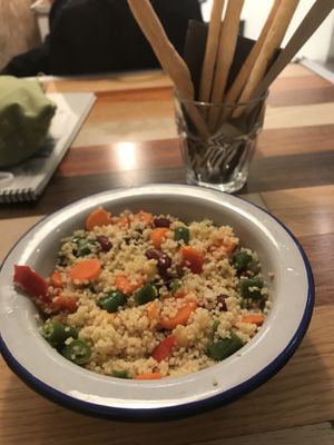 Cous cous with veggies and beans at The Coffee Box in Padua