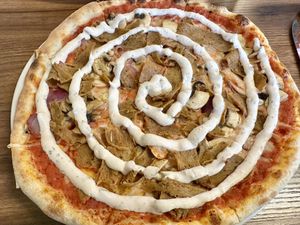 Vegan kebab pizza   at Victoria Pizzeria in Trelleborg