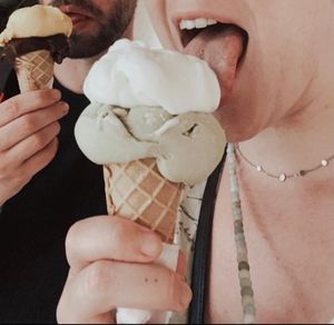 Dark Chocolate and Mango / Lemon and Pistachio at Gelato Fantasy in Venice