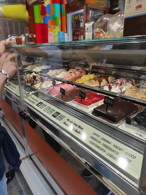 Icecream display at Gelato Fantasy in Venice