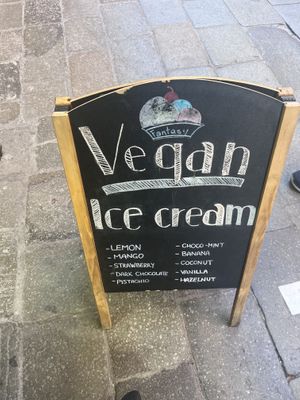 Vegan flavours available   at Gelato Fantasy in Venice