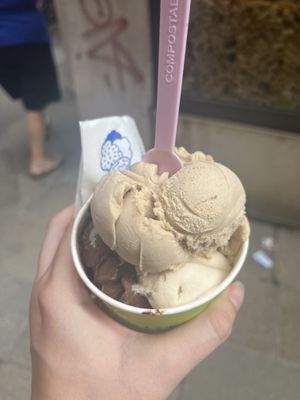 Chocolate, almond and hazelnut   at Gelato Fantasy in Venice