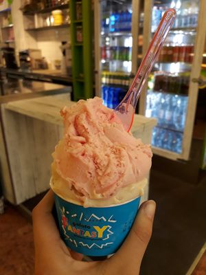 Melon and Almond at Gelato Fantasy in Venice