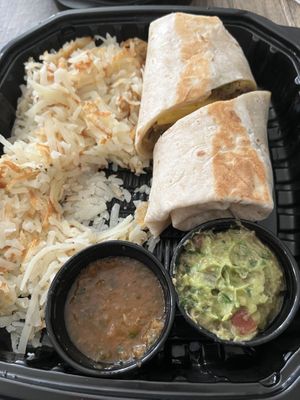 The salsa was veryyyy watered down and the hashbrowns were pretty salty. The guac was just OK.  at Anna's House in Ann Arbor