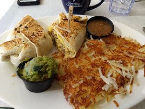 Vegan breakfast burrito at Anna's House in Ann Arbor