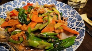 Cashew vegetables at Aria Hotel - Lemongrass in Las Vegas