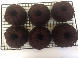Chocolate Zucchini Mini Bundt Cakes! Gluten free too! at Mint Indian Cuisine in Gainesville