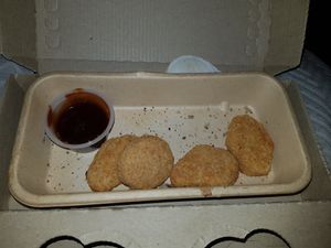 Delicious vegan nuggets at Hell Pizza in Papamoa