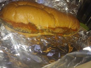 Vegan fish sub at Vegan Hut Cafe in Waldorf