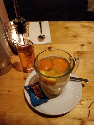Fresh ginger & orange tea (with agave syrup to add to taste) at Aloha in Leiden