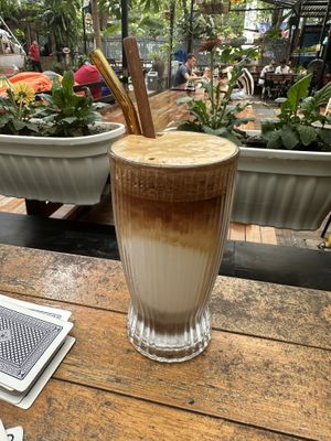 Coconut coffee  at Secret Garden in Cat Ba