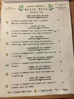 Quick eats at Secret Garden in Cat Ba