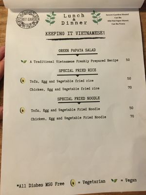 Vietnamese  at Secret Garden in Cat Ba