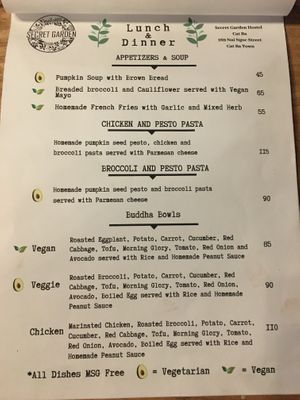 Mains at Secret Garden in Cat Ba