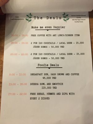 Deals at Secret Garden in Cat Ba