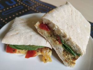 Falafel sandwich at Chapter One Coffee Shop in Edinburgh