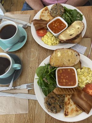Vegan English Breakfast at Chapter One Coffee Shop in Edinburgh