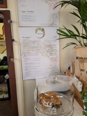 Menu at Chapter One Coffee Shop in Edinburgh