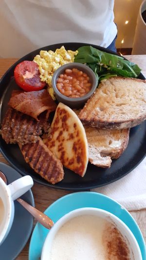 Breakfast fry at Chapter One Coffee Shop in Edinburgh