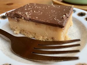 Salted caramel cheesecake   at Chapter One Coffee Shop in Edinburgh