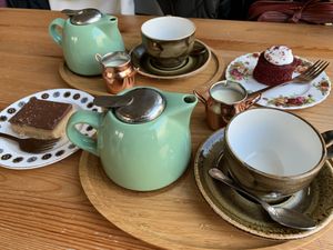 Cakes and teas   at Chapter One Coffee Shop in Edinburgh