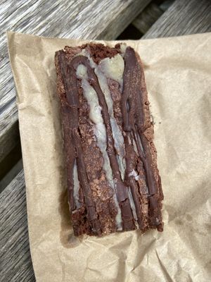 Salted caramel brownie  at Chapter One Coffee Shop in Edinburgh