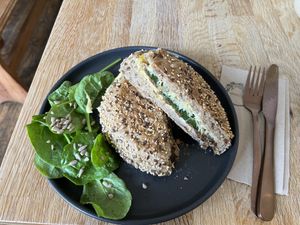 Toasted reuben sandwich 💚  at Chapter One Coffee Shop in Edinburgh