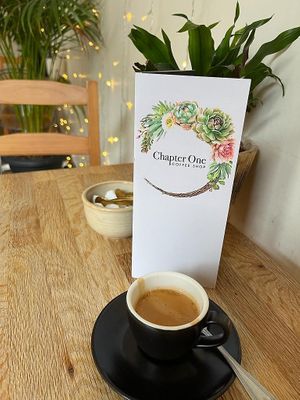Double espresso   at Chapter One Coffee Shop in Edinburgh