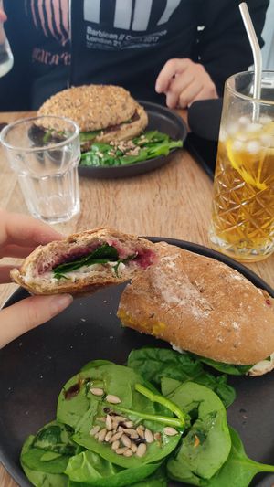 Bree and cranberry, and reuben roll at Chapter One Coffee Shop in Edinburgh