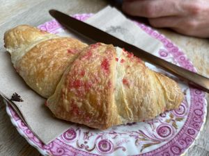 Raspberry Croissant 🥐   at Chapter One Coffee Shop in Edinburgh