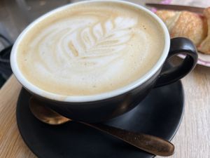 Café Latte with Caramel Syrup ☕️  at Chapter One Coffee Shop in Edinburgh