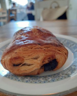 Pain au chocolate #Veganuary at Chapter One Coffee Shop in Edinburgh