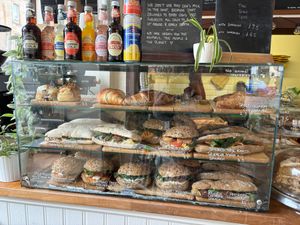 Display of goodies at Chapter One Coffee Shop in Edinburgh