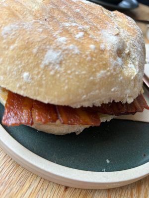 B*con breakfast cob at Chapter One Coffee Shop in Edinburgh