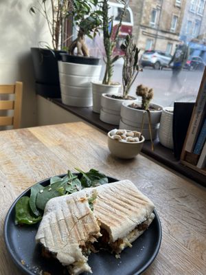Vegan Haggis Sandwich   at Chapter One Coffee Shop in Edinburgh