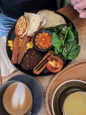 full vegan breakfast at Chapter One Coffee Shop in Edinburgh