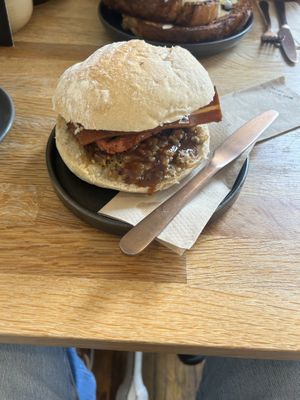 Breakfast roll  at Chapter One Coffee Shop in Edinburgh