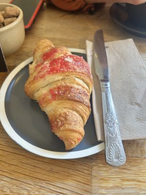 Raspberry croissant   at Chapter One Coffee Shop in Edinburgh