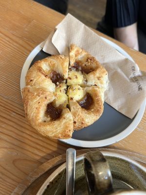 Vanilla and hazelnut pastry   at Chapter One Coffee Shop in Edinburgh