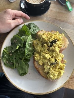 Scrambled tofu   at Chapter One Coffee Shop in Edinburgh