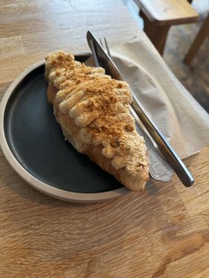 Biscoff croissant   at Chapter One Coffee Shop in Edinburgh