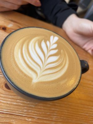 Latte  at Chapter One Coffee Shop in Edinburgh